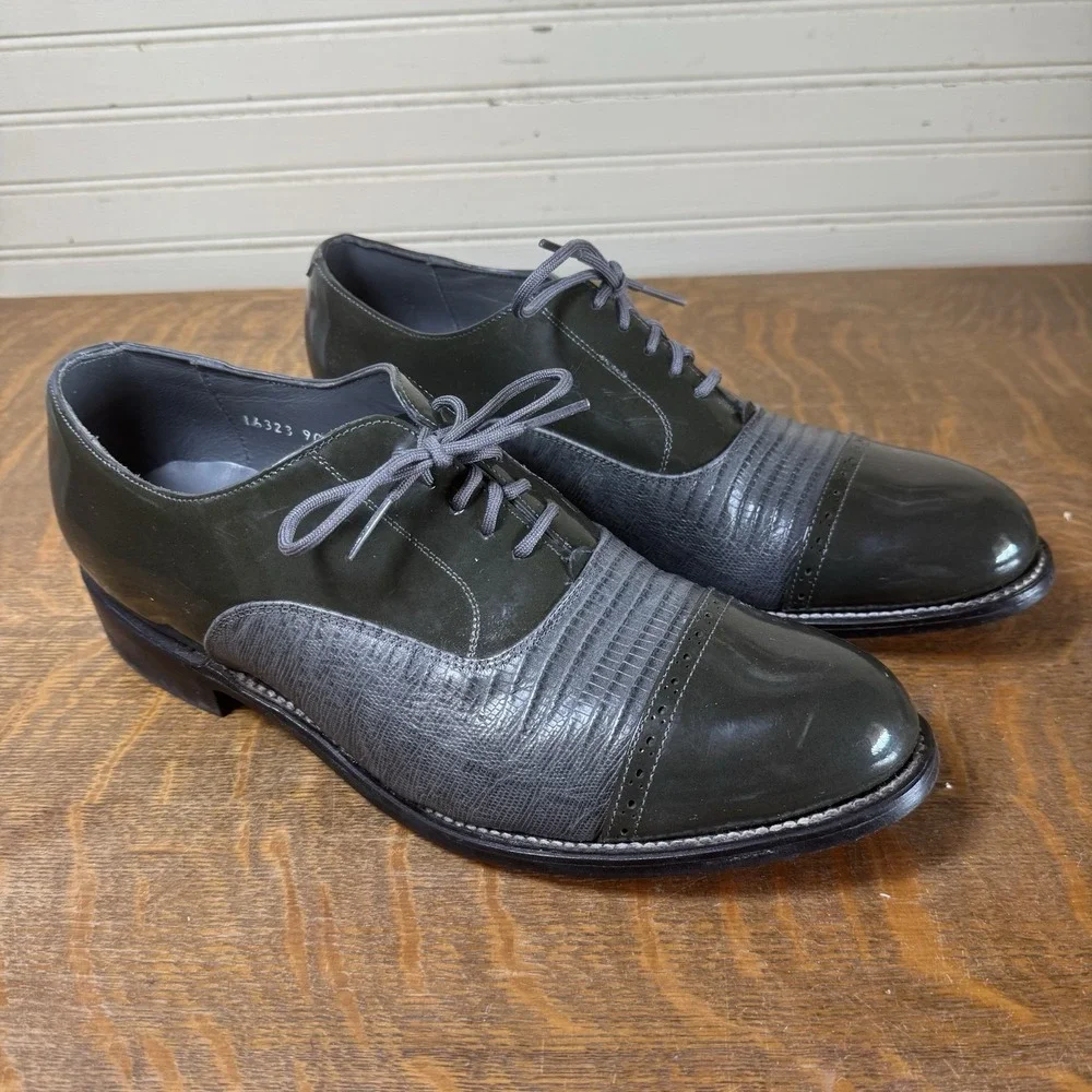 Stacy Baldwin Men's Black Cap Toe Oxford Dress Shoes US 9 EE